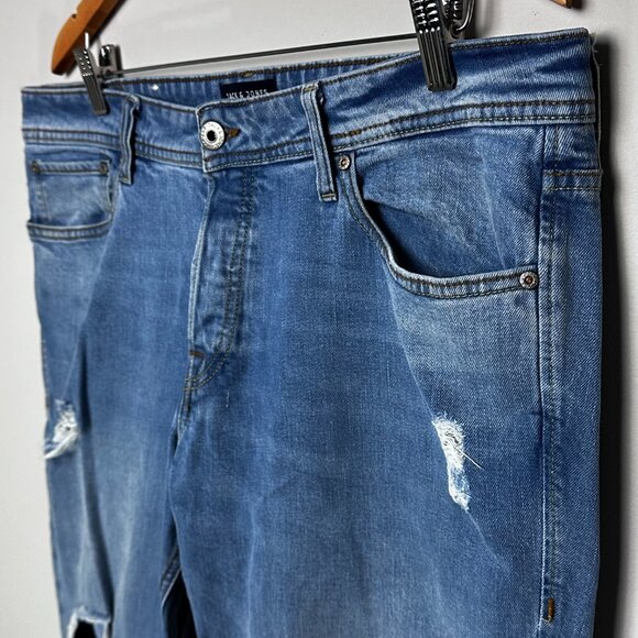JACK & JONES Slim Fit Distressed Jeans 34 - Picture 2 of 9